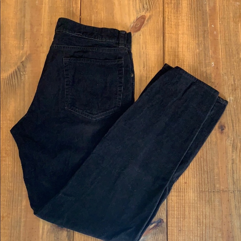 J Crew, Black Corduroy Jeans, W 32 x L 32